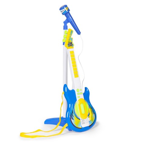 Zestaw gitara elektryczna mikrofon statyw dla dzieci MP3 - niebieska MULTISTORE Zestaw gitara elektryczna mikrofon statyw dla dzieci MP3 - niebieska MULTISTORE
