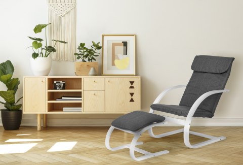 Fotel fiński bujany z podnóżkiem finka leżanka do salonu ModernHome ModernHome Fotel fiński bujany z podnóżkiem finka leżanka do salonu ModernHome ModernHome
