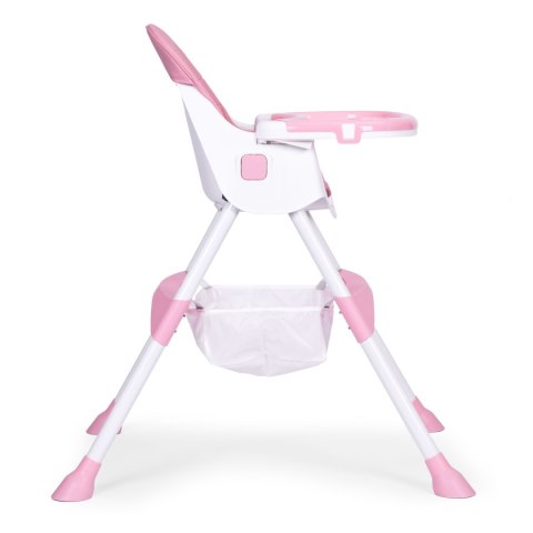 Fotelik krzesełko do karmienia dzieci tacka kosz 5-punktowe pasy różowy ECOTOYS ECOTOYS