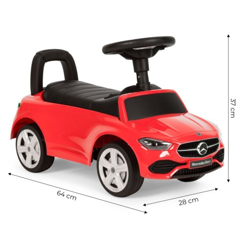 Jeździk autko Mercedes C CLASS interaktywna kierownica dźwięki czerwony MULTISTORE Jeździk autko Mercedes C CLASS interaktywna kierownica dźwięki czerwony MULTISTORE