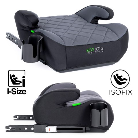 Podkładka ISOFIX samochodowa siedzisko dla dzieci i-SIZE uchwyt na napoje wzrost 125-150 cm ECOTOYS ECOTOYS