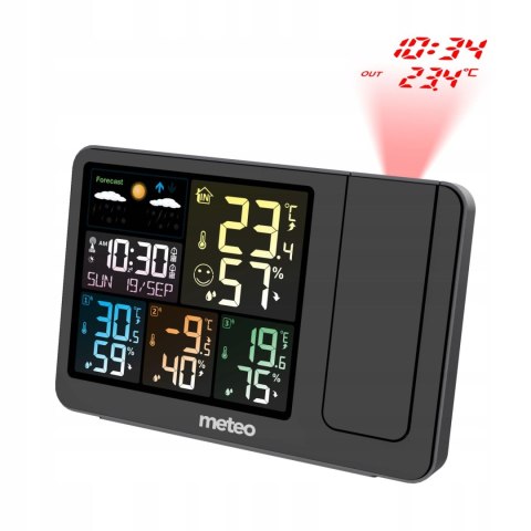 Stacja pogodowa z DCF 3 czujniki projektor laserowy METEO Stacja pogodowa z DCF 3 czujniki projektor laserowy METEO