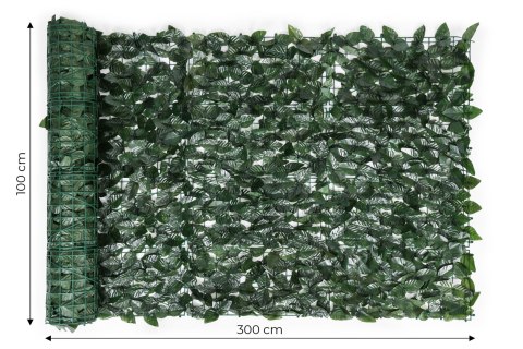Sztuczny bluszcz żywopłot 300x100 cm zielona osłona na balkon maskująca MultiGarden Sztuczny bluszcz żywopłot 300x100 cm zielona osłona na balkon maskująca MultiGarden