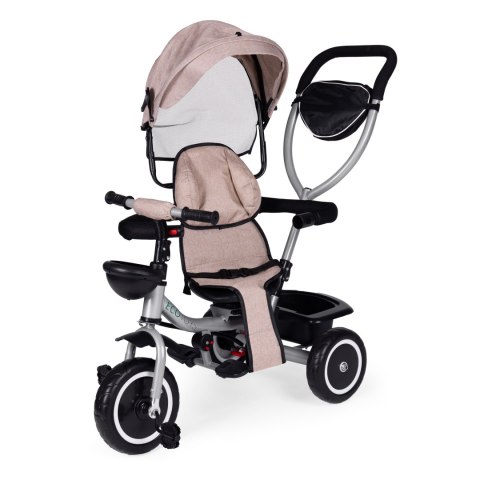 Trójkołowy rowerek spacerówka 2w1 obracane siedzisko składany daszek beżowy ECOTOYS ECOTOYS Trójkołowy rowerek spacerówka 2w1 obracane siedzisko składany daszek beżowy ECOTOYS ECOTOYS
