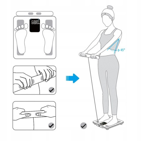 Waga łazienkowa analityczna 15 parametrów Apple Health Google Fit SCALA WEBBER WEBBER Waga łazienkowa analityczna 15 parametrów Apple Health Google Fit SCALA WEBBER WEBBER