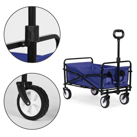 Wózek plażowy transportowy ogrodowy składany niebieski 48x90 cm MultiGarden MultiGarden Wózek plażowy transportowy ogrodowy składany niebieski 48x90 cm MultiGarden MultiGarden