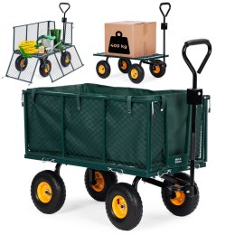 Wózek transportowy ogrodowy 400 kg do traktorka otwierane burty duże pompowane koła MultiGarden MultiGarden