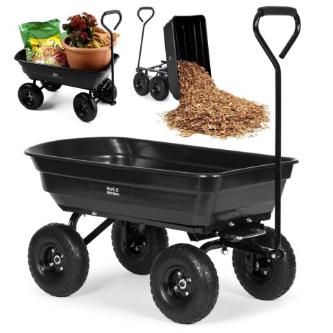 Wózek transportowy ogrodowy taczka wywrotka 75L 200 kg duże pompowane koła MultiGarden MultiGarden Wózek transportowy ogrodowy taczka wywrotka 75L 200 kg duże pompowane koła MultiGarden MultiGarden