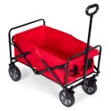 Wózek transportowy składany duży wózek ogrodowy plażowy czerwony 47x105 cm MultiGarden MultiGarden