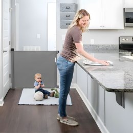 Bramka barierka roleta 150 cm ochronna zabezpieczająca na schody i drzwi - szara ECOTOYS ECOTOYS