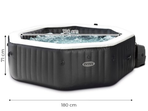 Nadmuchiwane jacuzzi ośmiokątne hydromasaż 4 os. 180x71 cm akcesoria premium INTEX 28458 INTEX Nadmuchiwane jacuzzi ośmiokątne hydromasaż 4 os. 180x71 cm akcesoria premium INTEX 28458 INTEX