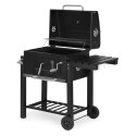 Grill węglowy duży ogrodowy z pokrywą termometr półki koła dmuchawa gratis MEBELKI24