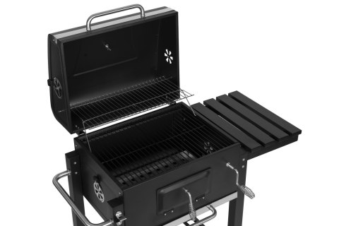 Grill węglowy duży ogrodowy z pokrywą termometr półki koła dmuchawa gratis MEBELKI24 Grill węglowy duży ogrodowy z pokrywą termometr półki koła dmuchawa gratis MEBELKI24