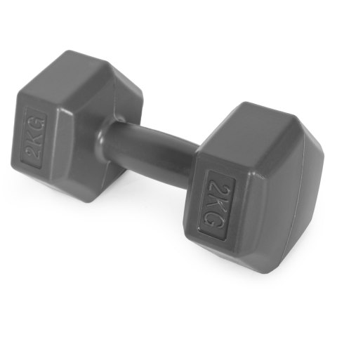 Hantle sześciokątne zestaw 2x2 kg ciężarki do ćwiczeń obciążniki fitness szare ModernHome ModernHome Hantle sześciokątne zestaw 2x2 kg ciężarki do ćwiczeń obciążniki fitness szare ModernHome ModernHome