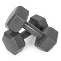 Hantle sześciokątne zestaw 2x2 kg ciężarki do ćwiczeń obciążniki fitness szare ModernHome ModernHome