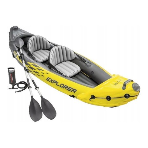 Kajak dmuchany Explorer K2 dla 2 osób wiosła + pompka INTEX 68307 INTEX Kajak dmuchany Explorer K2 dla 2 osób wiosła + pompka INTEX 68307 INTEX
