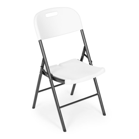 Komplet 4 krzeseł składanych zestaw cateringowy metal HDPE białe ModernHome ModernHome Komplet 4 krzeseł składanych zestaw cateringowy metal HDPE białe ModernHome ModernHome