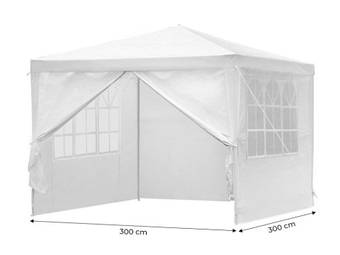 Namiot pawilon ogrodowy handlowy 3x3 m 4 ścianki biały MultiGarden MultiGarden Namiot pawilon ogrodowy handlowy 3x3 m 4 ścianki biały MultiGarden MultiGarden