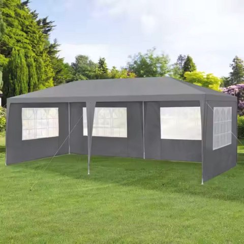 Namiot pawilon ogrodowy handlowy 3x6 m 6 ścianek szary MultiGarden MultiGarden Namiot pawilon ogrodowy handlowy 3x6 m 6 ścianek szary MultiGarden MultiGarden