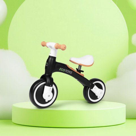 Rowerek biegowy z pedałami - treningowy kółka boczne 3w1 czarny ECOTOYS ECOTOYS Rowerek biegowy z pedałami - treningowy kółka boczne 3w1 czarny ECOTOYS ECOTOYS