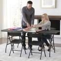 Stół cateringowy 180 cm składany w walizkę czarny ModernHome ModernHome