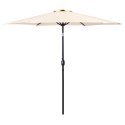 Duży parasol ogrodowy skośny łamany z korbą 6 żeber beżowy 270 cm MultiGarden MultiGarden