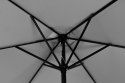 Duży parasol ogrodowy skośny łamany z korbą 6 żeber szary 270 cm MultiGarden MultiGarden