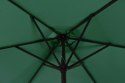 Duży parasol ogrodowy skośny łamany z korbą 6 żeber zielony 270 cm MultiGarden MultiGarden