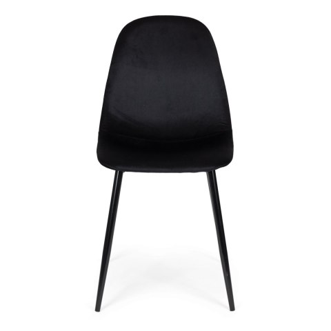 Komplet 4 krzeseł welurowych krzesło do jadalni i salonu czarne ModernHome ModernHome Komplet 4 krzeseł welurowych krzesło do jadalni i salonu czarne ModernHome ModernHome