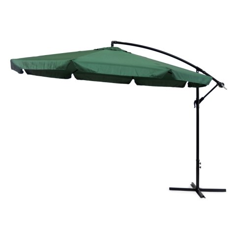 Parasol ogrodowy duży na wysięgniku składany 3,5 m zielony MultiGarden MultiGarden Parasol ogrodowy duży na wysięgniku składany 3,5 m zielony MultiGarden MultiGarden
