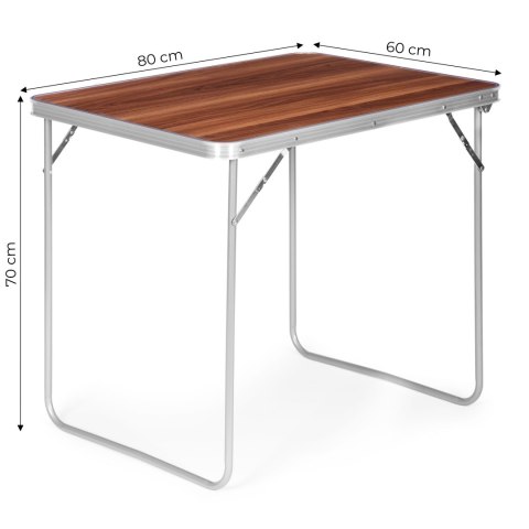 Stolik turystyczny stół piknikowy składany blat 80x60 cm brązowy MultiGarden MultiGarden Stolik turystyczny stół piknikowy składany blat 80x60 cm brązowy MultiGarden MultiGarden