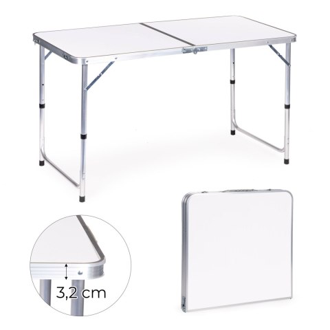 Stolik turystyczny stół składany kemping biały blat 120x60 cm MultiGarden MultiGarden