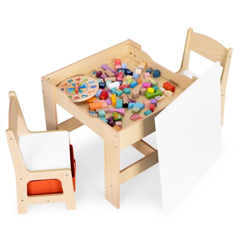 Zestaw mebli dla dzieci stolik + 2 krzesła tablica kredowa ECOTOYS ECOTOYS Zestaw mebli dla dzieci stolik + 2 krzesła tablica kredowa ECOTOYS ECOTOYS