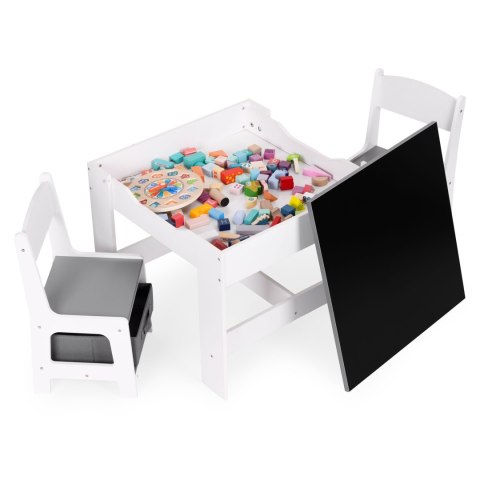 Zestaw mebli dla dzieci stolik + 2 krzesła tablica kredowa ECOTOYS ECOTOYS Zestaw mebli dla dzieci stolik + 2 krzesła tablica kredowa ECOTOYS ECOTOYS