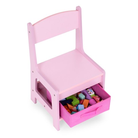 Zestaw mebli dla dzieci stolik + 2 krzesła tablica kredowa różowy ECOTOYS ECOTOYS Zestaw mebli dla dzieci stolik + 2 krzesła tablica kredowa różowy ECOTOYS ECOTOYS