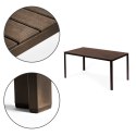 Stół ogrodowy 6-osobowy 156x78 cm polywood meble na taras brązowy ModernHome